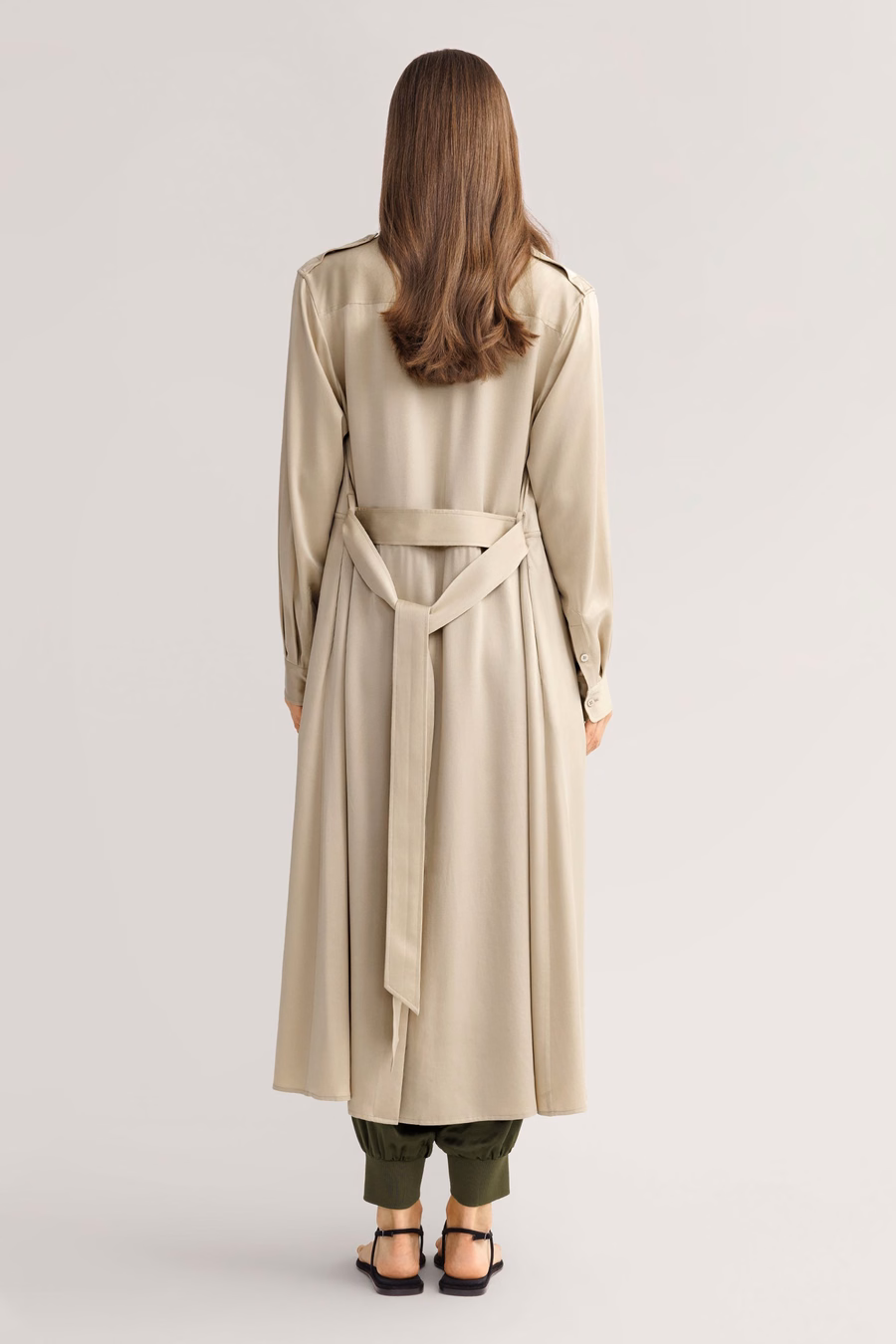 Zandgewassen Pocket Trench Dress