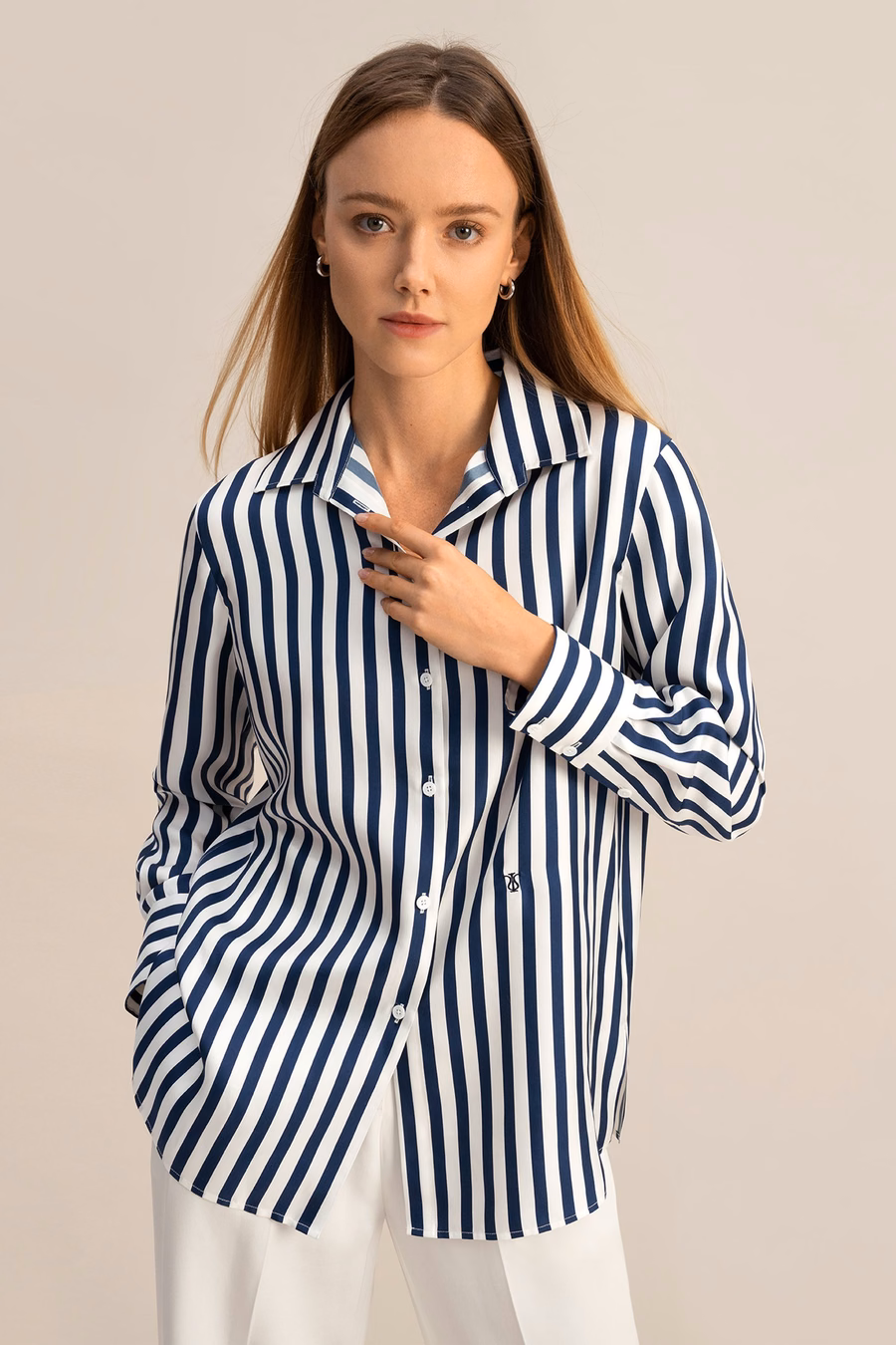 Amalfi Stripe Zijde Shirt