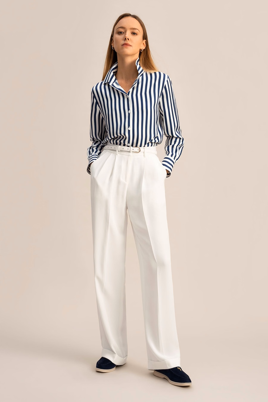 Amalfi Stripe Zijde Shirt