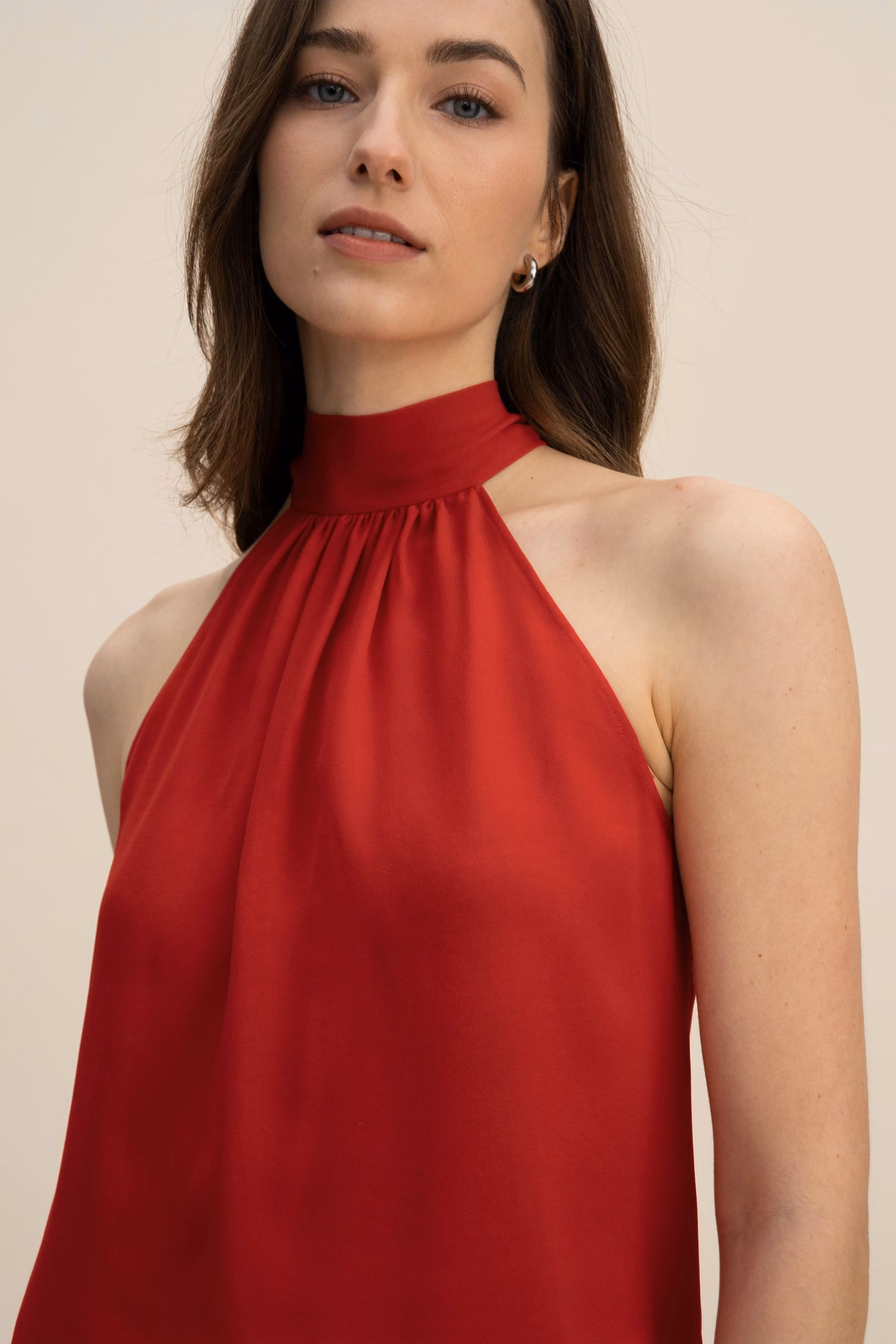 Zijde Georgette Halter Top