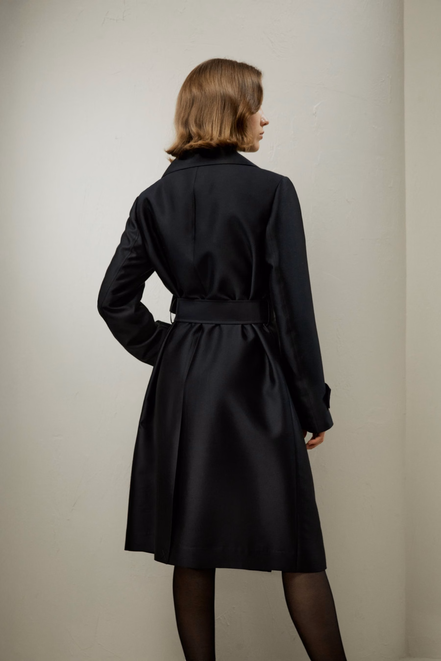 Zijden-Wol Gemengde Trenchcoat
