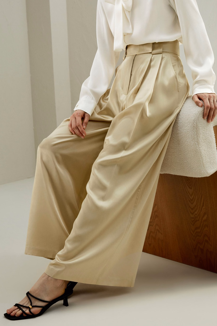 Watershine Zijde Wijd-Pantalon