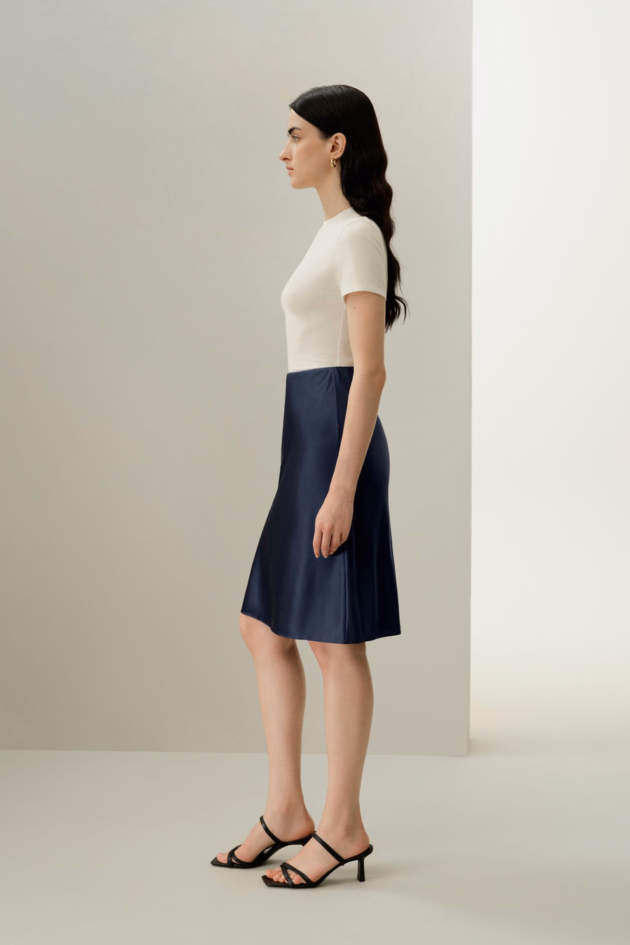 Rekbare Charmeuse Minimalistische Rok