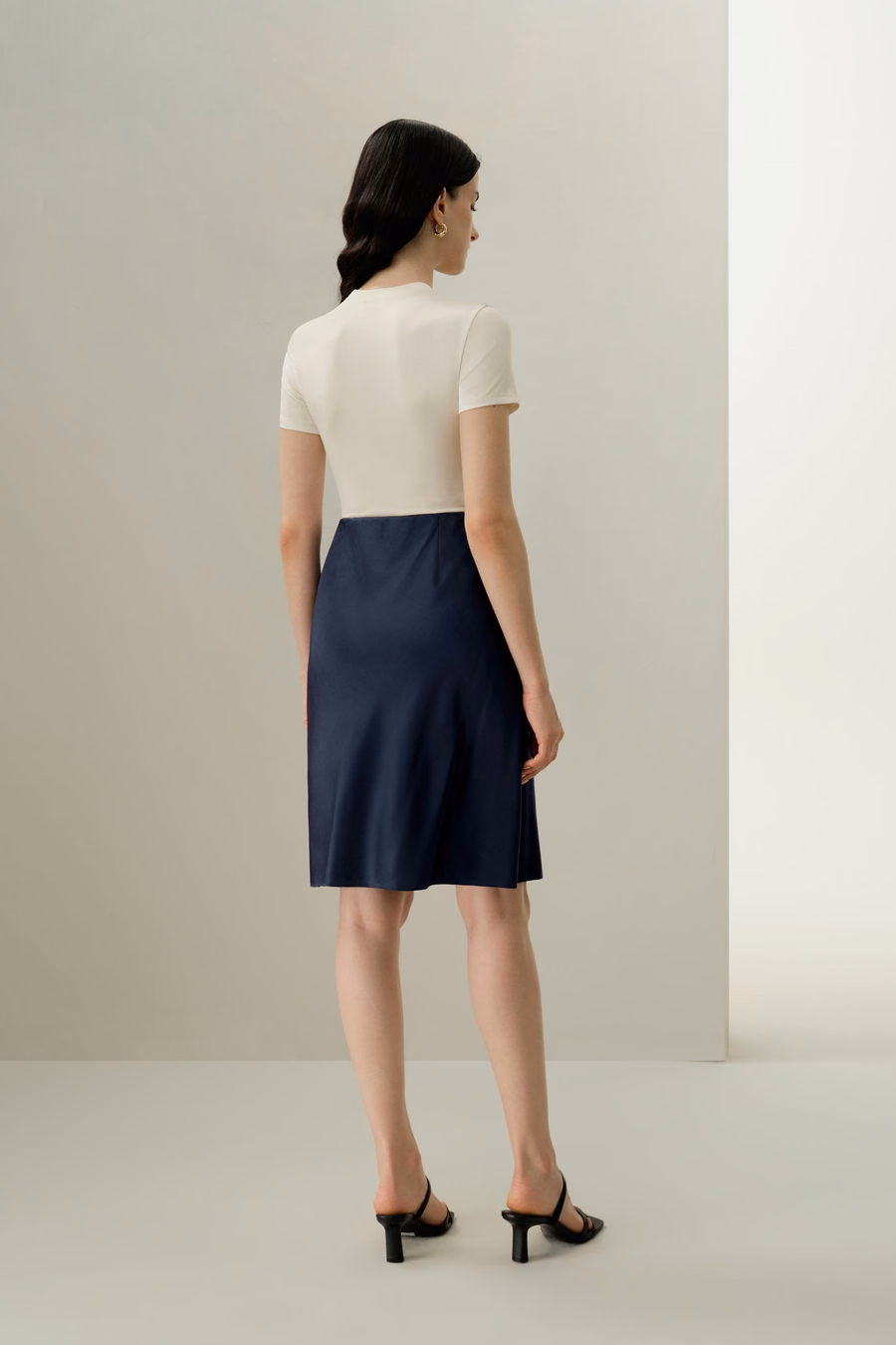 Rekbare Charmeuse Minimalistische Rok