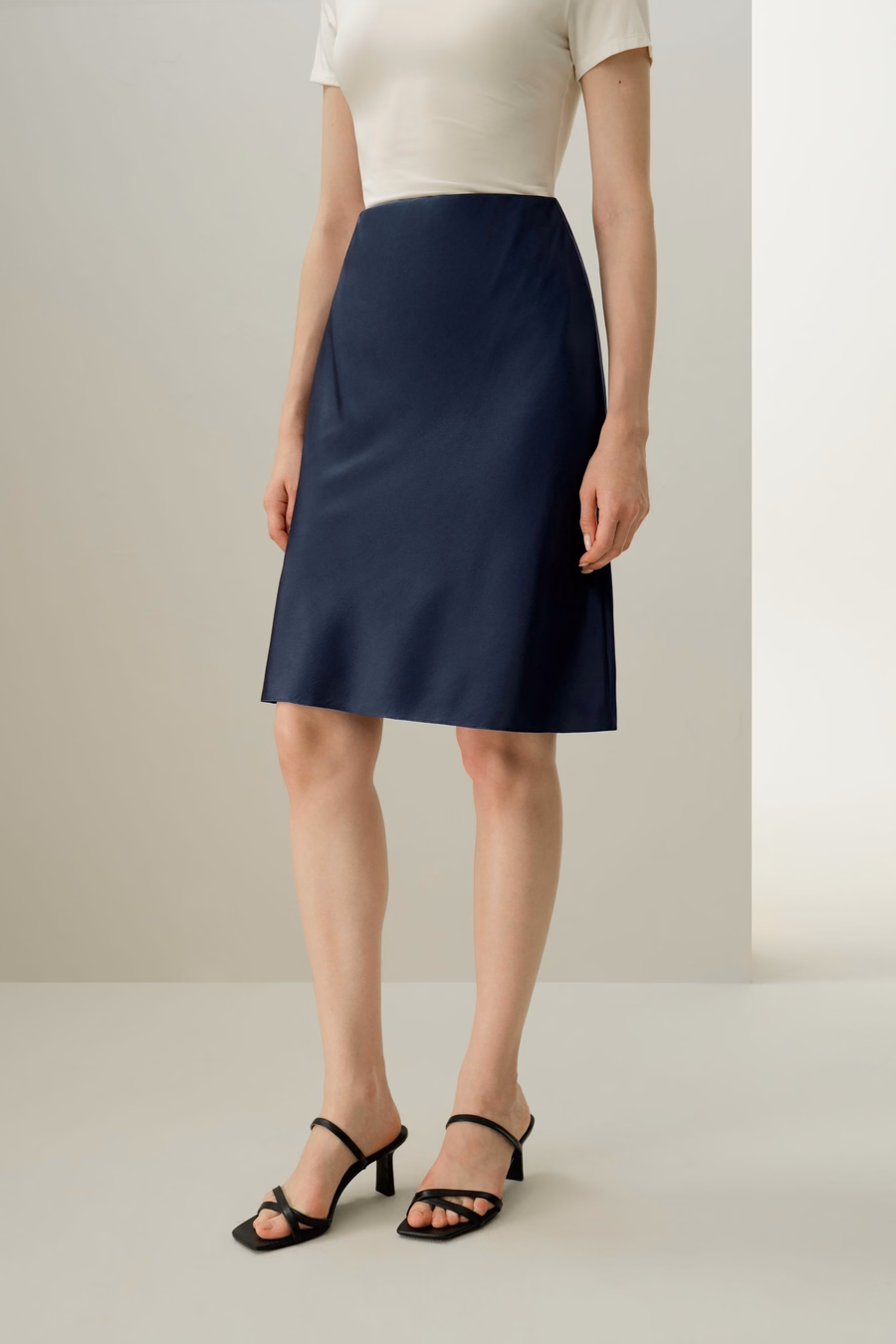 Rekbare Charmeuse Minimalistische Rok