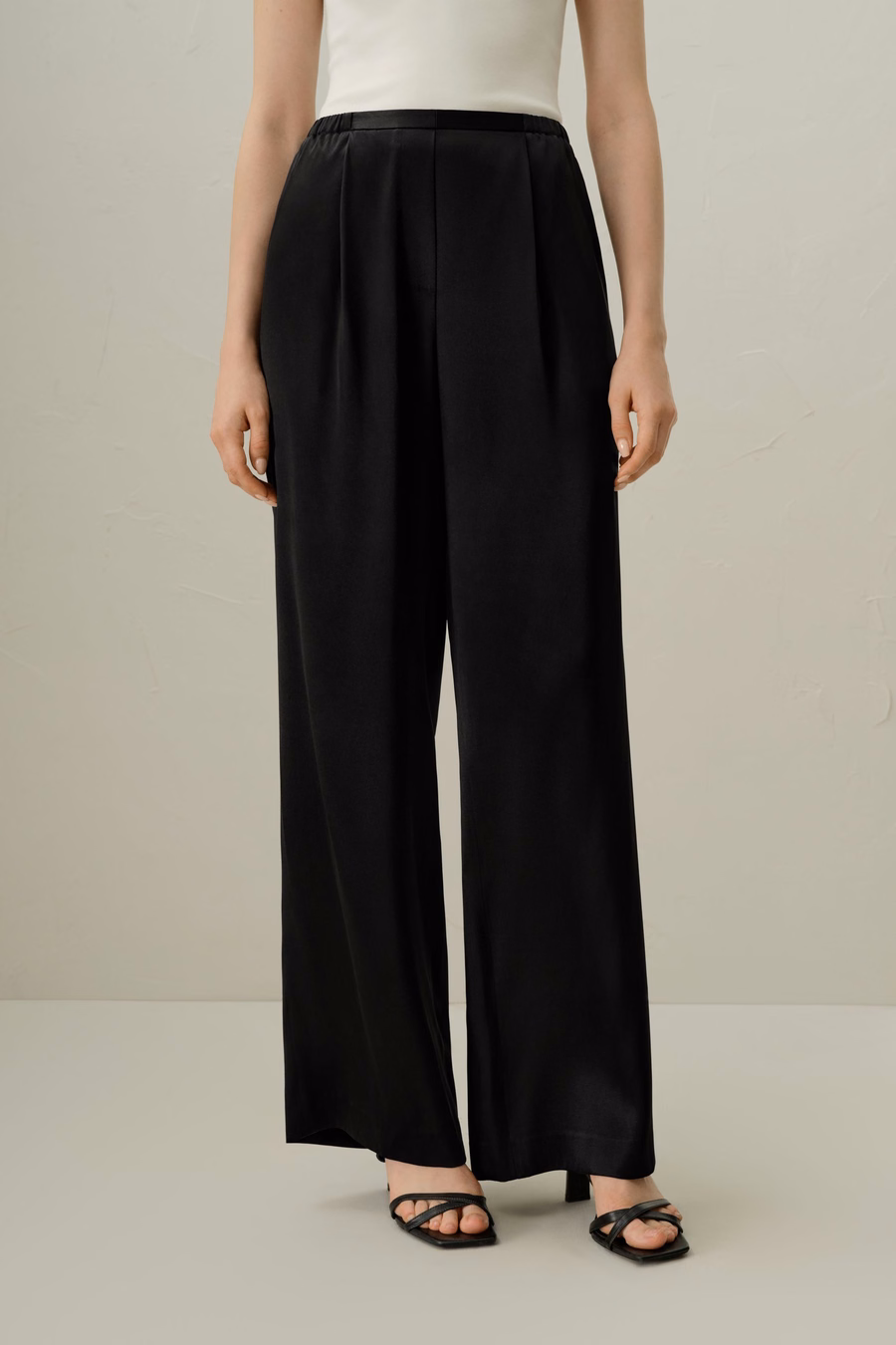 Dubbelzijdige Zijde Charmeuse Broek