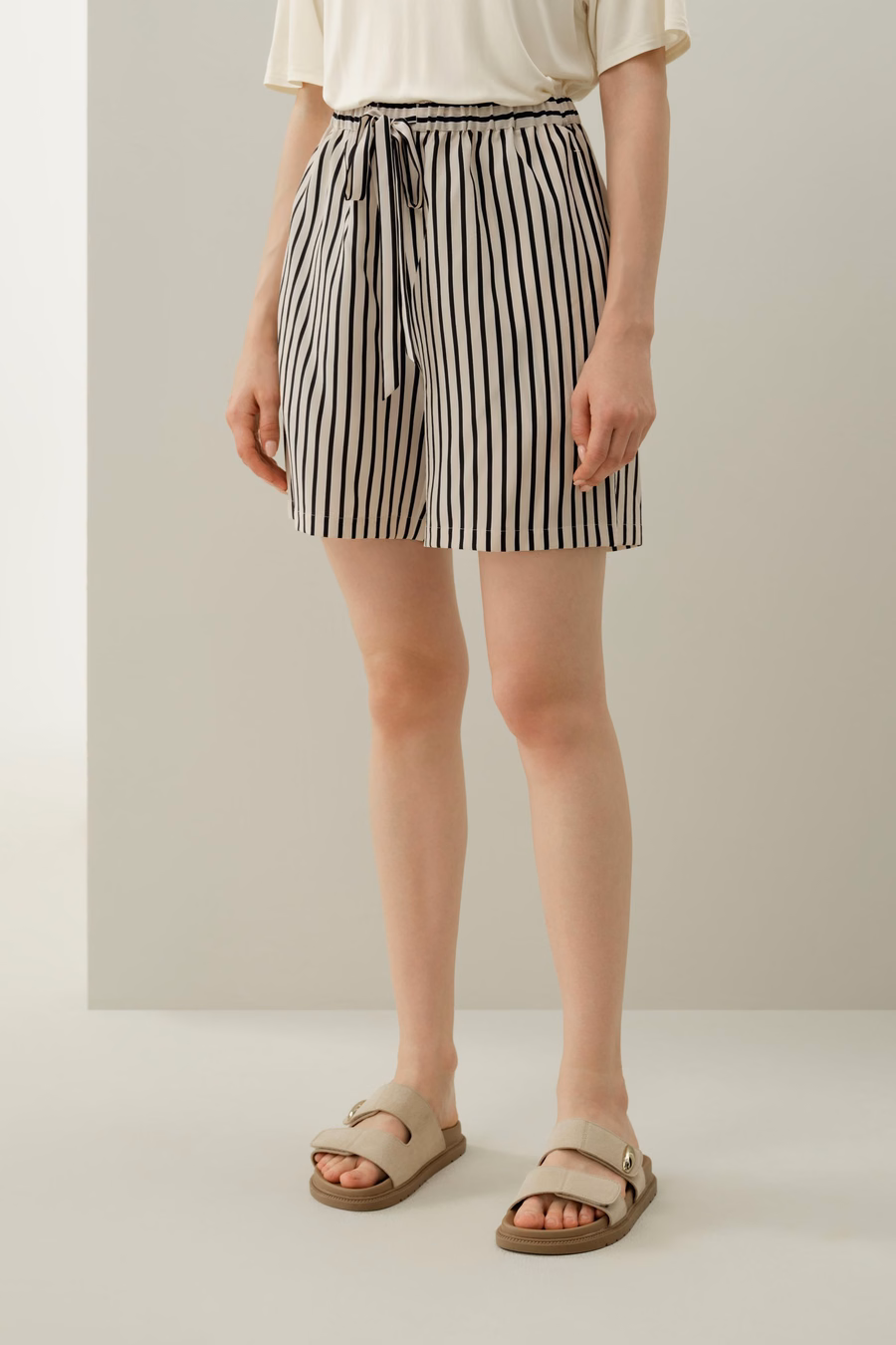 Gestreepte Zijde Shorts
