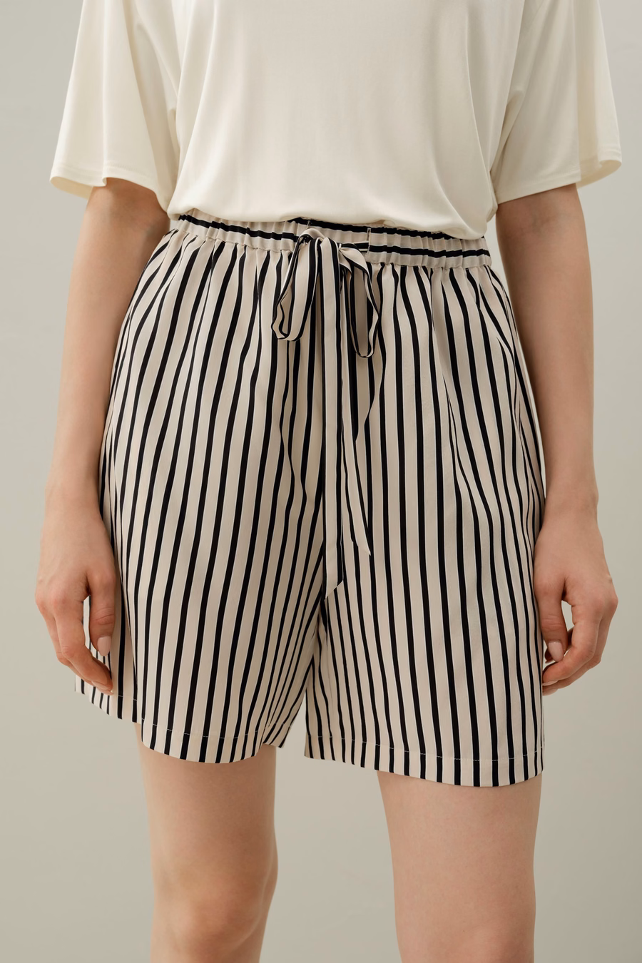 Gestreepte Zijde Shorts
