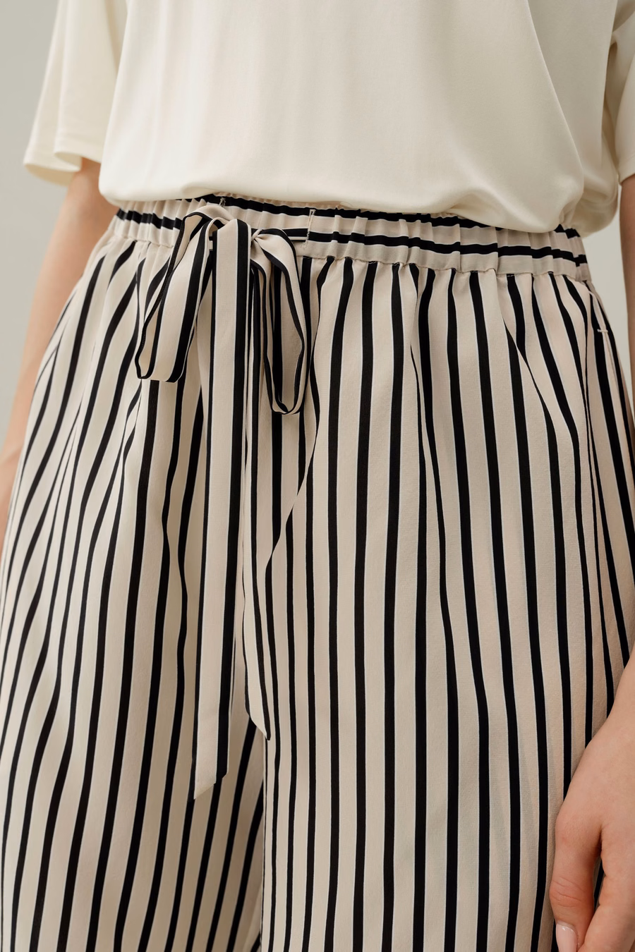 Gestreepte Zijde Shorts