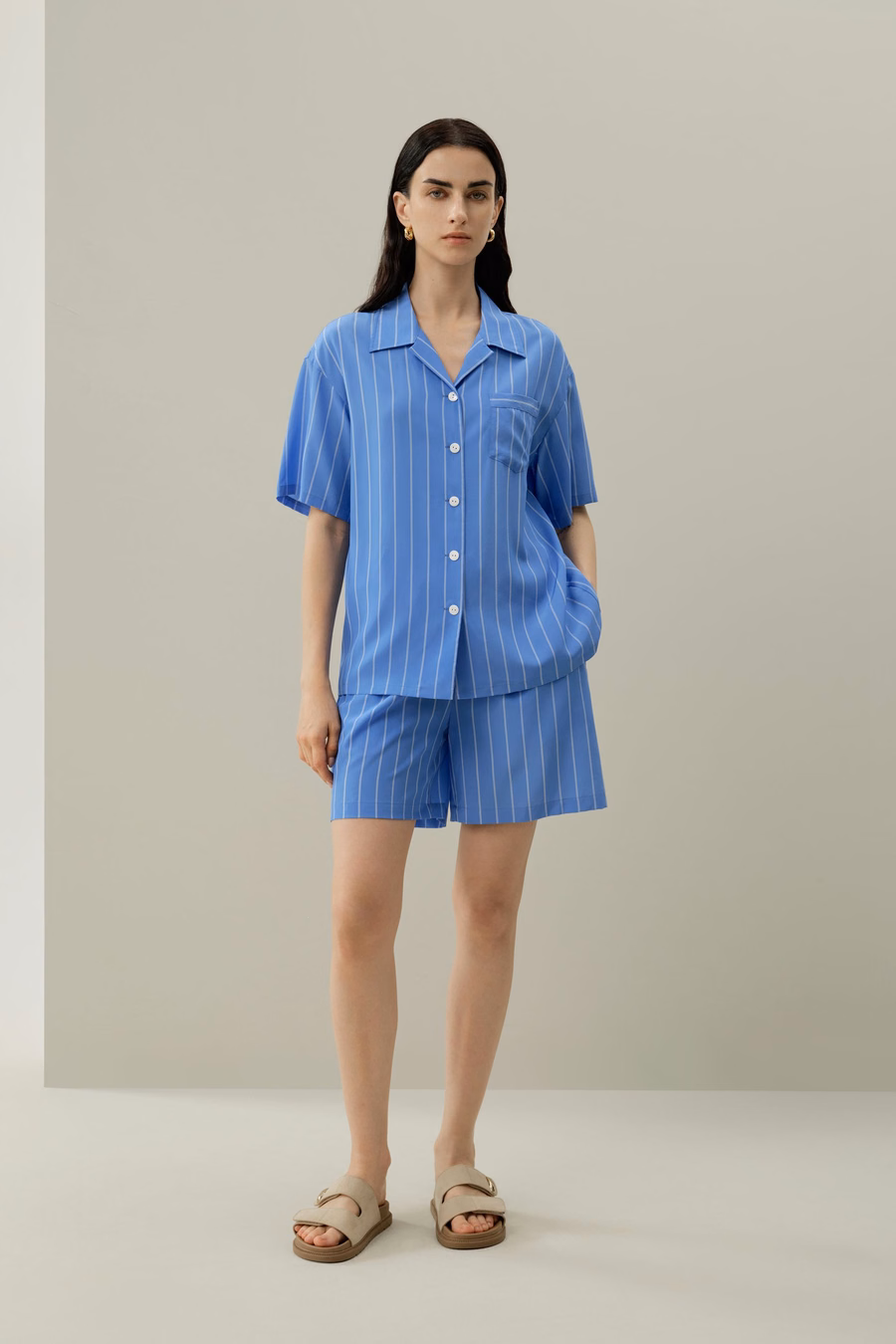 Amalfi Gestreepte Cubaanse Kragen Shirt
