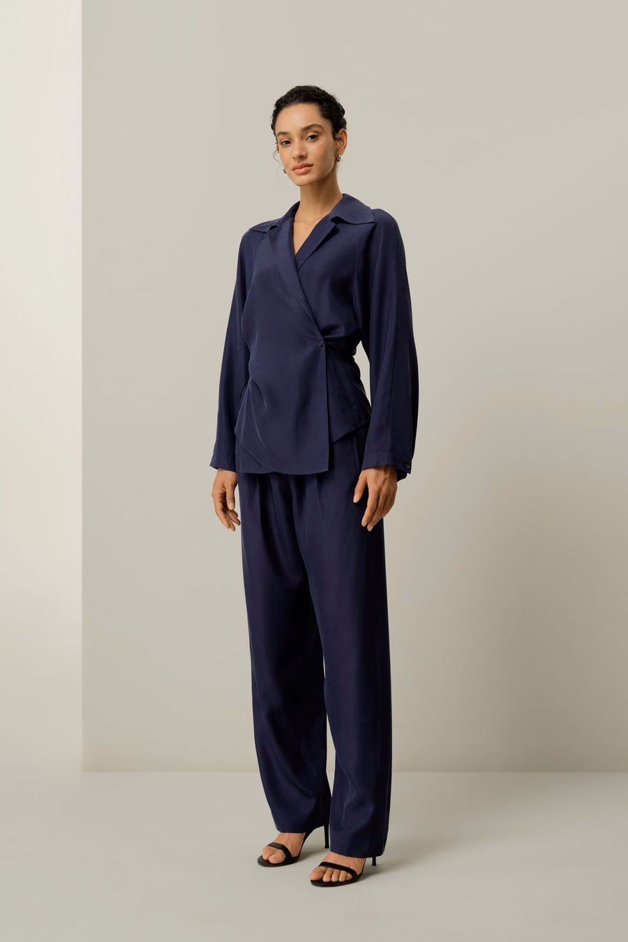 Multipositional Silk Habotai Shirt