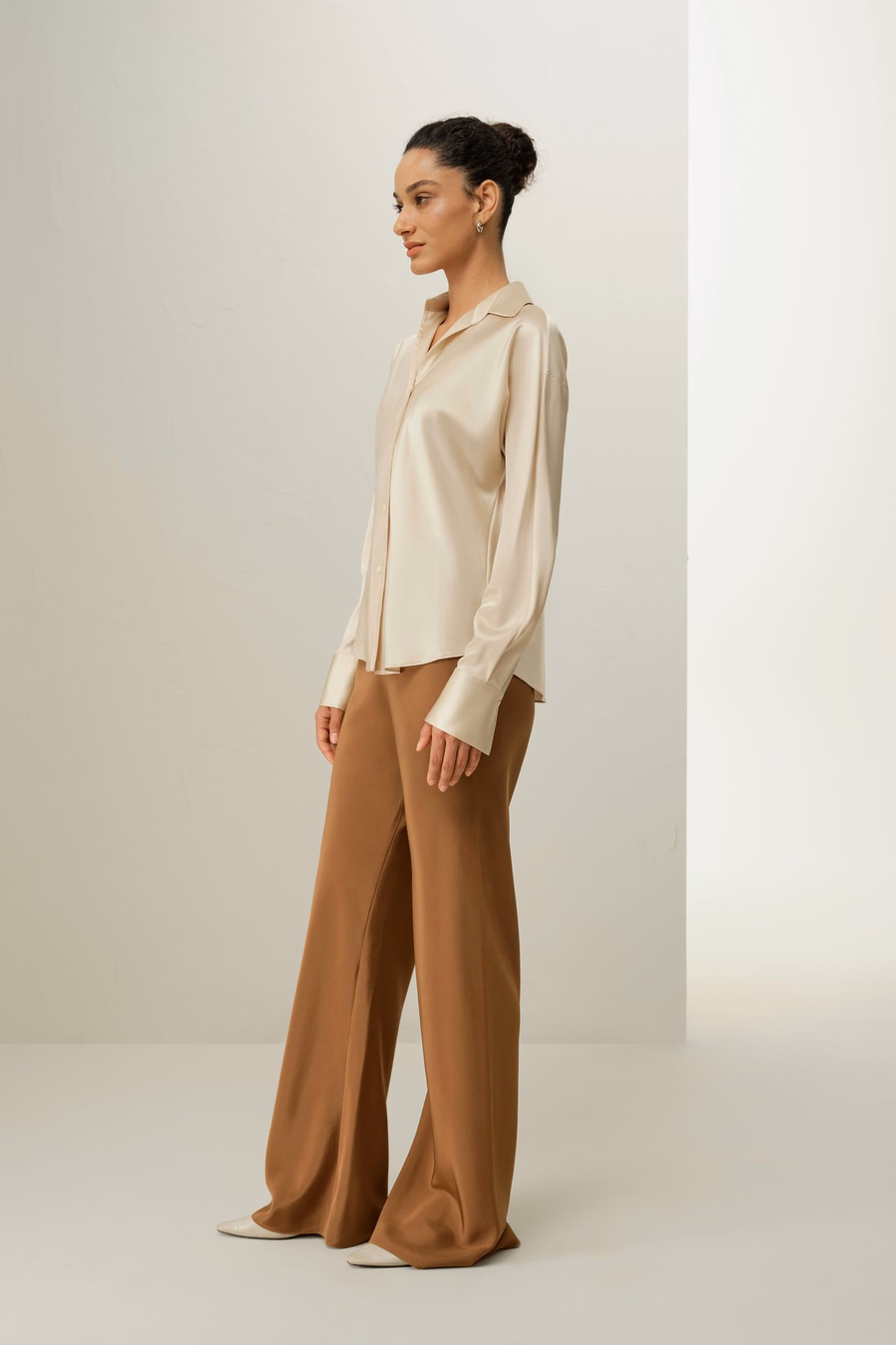 Bias Cut Zijde Shirt