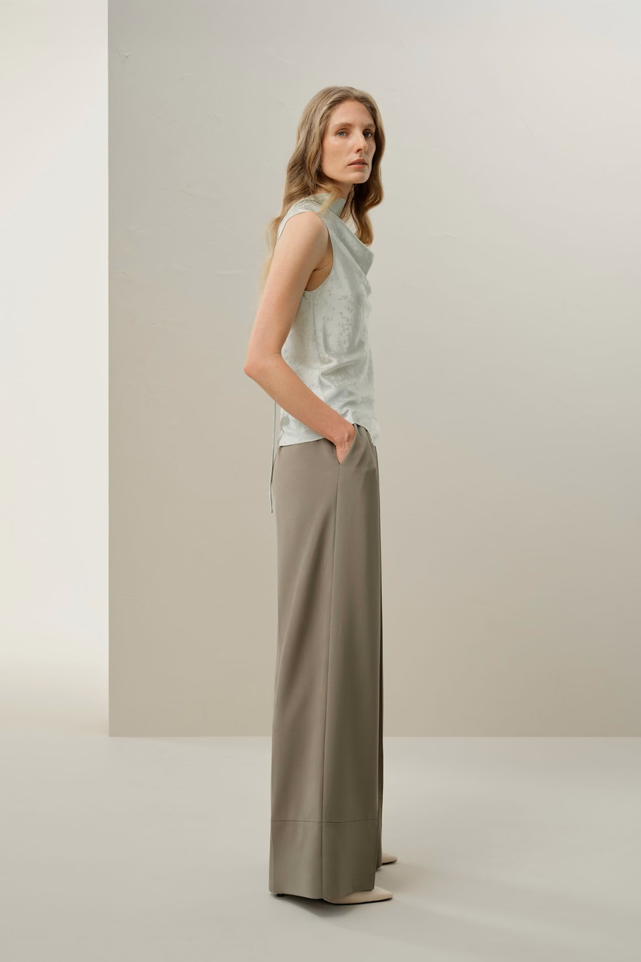 YING Jacquard Zijde Tank