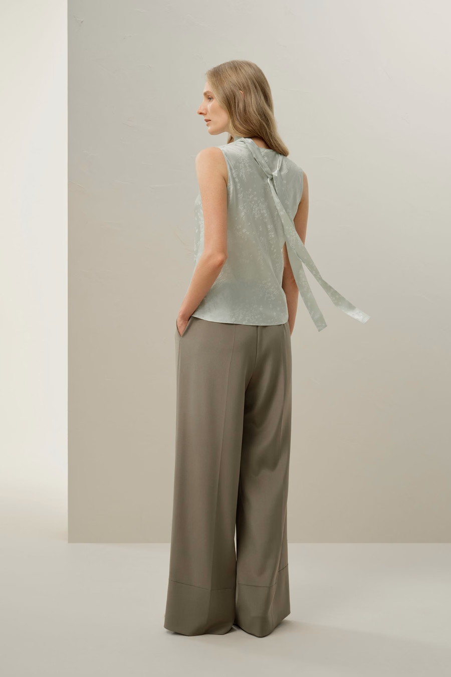 YING Jacquard Zijde Tank