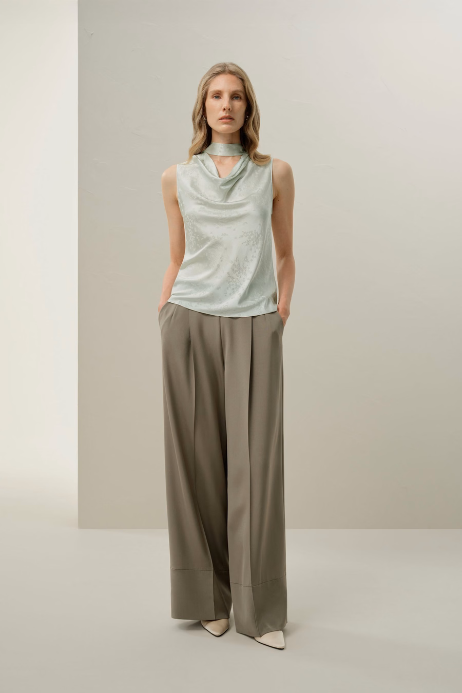 YING Jacquard Zijde Tank