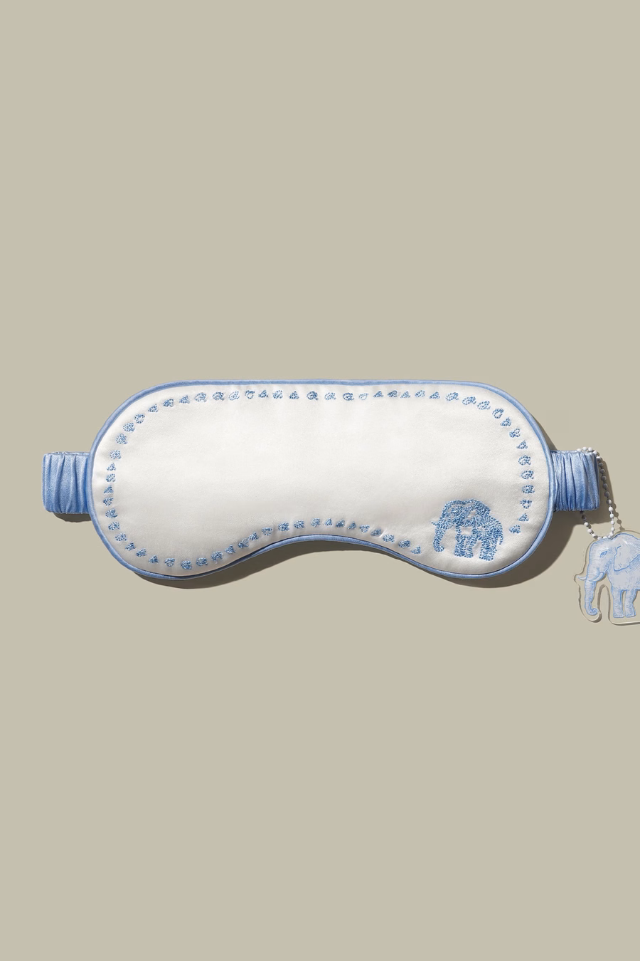 De La Terra Geborduurde Zijden Slaapmasker